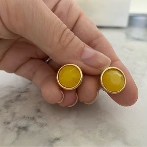 Kate Spade yellow Stud Earrings, gently worn